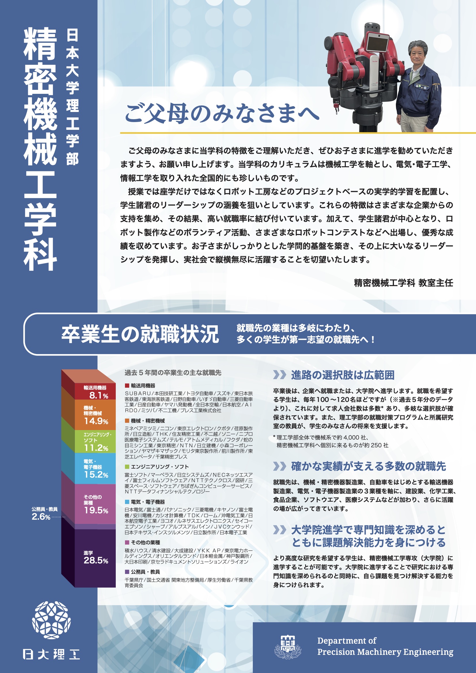 デジタルパンフレット | 日本大学理工学部 精密機械工学科